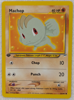 2000 Machop #73 Neo Destiny Regular Pokemon Card Common 1st Edition - Image 2