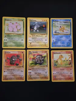 Vintage Pokemon Card Lot (6) - WOTC Era - Charmander, Graveler, Geodude - Image 1
