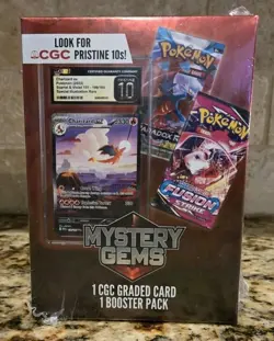 Pokemon Mystery Gems 1 CGC Graded Card & 1 Booster Pack 2025! New Sealed Box! - Image 2