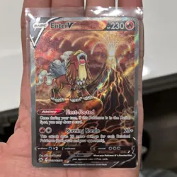 Pokemon Entei v TCG Holo Ultra Rare Card GG36/GG70 Crown Zenith - Image 1
