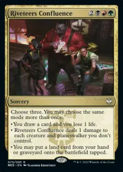 RIVETEERS CONFLUENCE mtg NM-M New Capenna Commander Rare 1 Card - Image 1