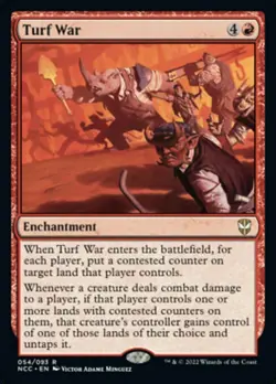 TURF WAR mtg NM-M New Capenna Commander Rare 1 Card - Image 1