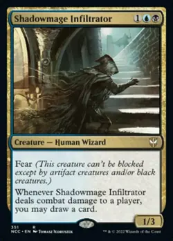 SHADOWMAGE INFILTRATOR mtg NM-M New Capenna Commander Rare 1 Card - Image 1