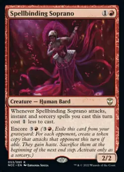 SPELLBINDING SOPRANO mtg NM-M New Capenna Commander Rare 1 Card - Image 1