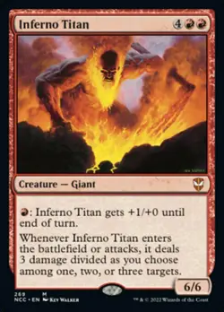 INFERNO TITAN mtg NM-M New Capenna Commander Mythic 1 Card - Image 1