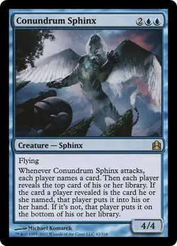 CONUNDRUM SPHINX x1 mtg NM Commander 2011 Rare 1 Cards - Image 1