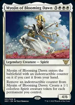 MYOJIN OF BLOOMING DAWN ~mtg NM-M Commander Neon Dynasty Rare 1 Card - Image 1