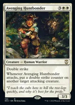 AVENGING HUNTBONDER mtg NM-M New Capenna Commander Rare 1 Card - Image 1