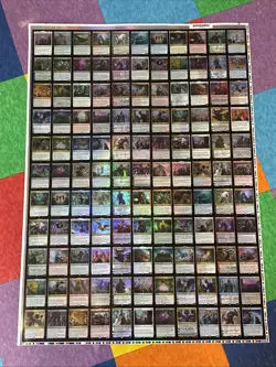 MTG Magic the Gathering War of the Spark FOIL Uncut Rare/Mythic Sheet - Image 1