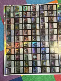 MTG Magic the Gathering War of the Spark FOIL Uncut Rare/Mythic Sheet - Image 2