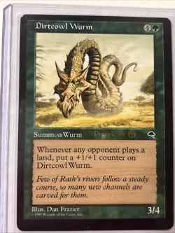 MTG Prerelease Dirtcowl Wurm Tempest Magic the Gathering - Image 1