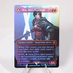 Clive, Ifrit's Dominant 385 Borderless Foil Final Fantasy FIN MTG NM - Image 1