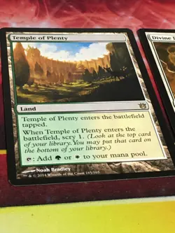 C6460 MTG MAGIC DIVINE REFLECTION 18 TEMPLE OF PLENTY 165 LP RARE - Image 3