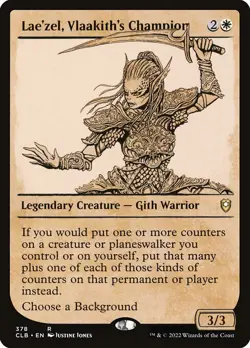 Showcase LAE'ZEL, VLAAKITH'S CHAMPION mtg NM Commander Baldurs Gate 1 Rare - Image 1