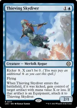 THIEVING SKYDIVER mtg NM Commander Lost Caverns of Ixalan Rare - Image 1