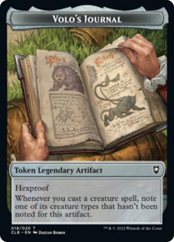 VOLO'S JOURNAL TOKEN x1 mtg NM Commander Baldurs Gate 1 Token - Image 1