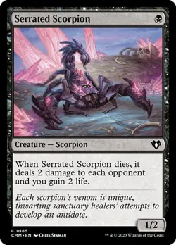 SERRATED SCORPION x4 mtg NM-M Commander Masters 4 Common - Image 1