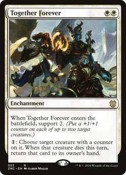TOGETHER FOREVER x4 mtg NM-M Zendikar Rising Commander 4 Rare - Image 1