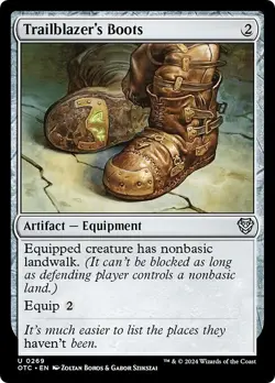TRAILBLAZER'S BOOTS x1 mtg NM-M Commander Outlaws of Thunder Junction 1 Unc - Image 1