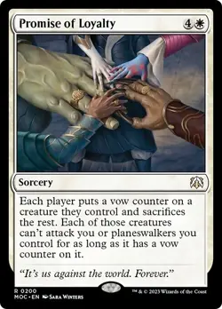 PROMISE OF LOYALTY mtg NM-M Commander March of The Machine Rare - Image 1