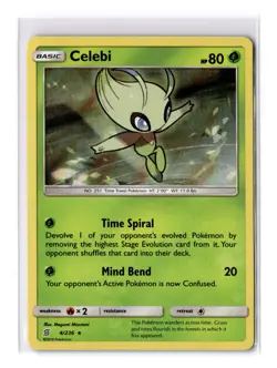 Celebi - 4/236 Sun & Moon Unified Minds Holo Rare - LP - POKEMON TCG - Image 1