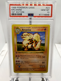 1999 Pokemon Game Arcanine 1st Edition PSA 10! - Image 1