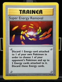 Pokemon - Base Set (Shadowless) Trainer Super Energy Removal 1999 - Image 3
