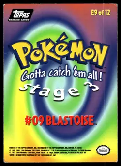 1999 Topps Pokemon The Movie Blastoise E9 LP - Image 2