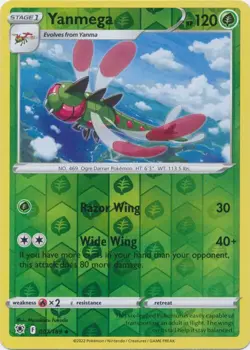 Reverse Holo Yanmega 007/189 Uncommon Astral Radiance Pokemon TCG - Image 1