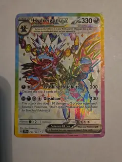 Pokemon TCG Hydreigon ex 223/191 SV08: Surging Sparks Ultra Rare NM - Image 1