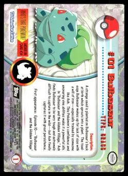 1999 Topps Pokemon TV 1 Bulbasaur LP - Image 2