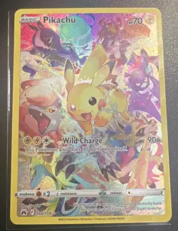 Pikachu #160 Crown Zenith Pokemon TCG - Full Art Secret Rare Holo Near Mint NM - Image 1