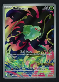 Bulbasaur Mega Evolution Stamped Promo 133/132 Illustration Rare Pokemon TCG - Image 1