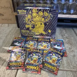 Pokemon TCG Surging Sparks Elite Trainer Box Factory Sealed Plus 7 Single Packs - Image 1