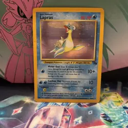 Lapras 10/62 Fossil Holo Pokemon MP-DMG - Image 1