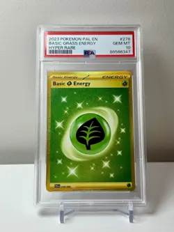 2023 Pokemon Pal EN-Paldea Evolved Basic Grass Energy #278 Hyper Rare PSA 10 - Image 1