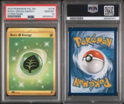 2023 Pokemon Pal EN-Paldea Evolved Basic Grass Energy #278 Hyper Rare PSA 10 - Image 5