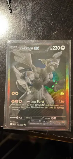 Zekrom EX 172/086 Black Bolt Secret Rare Pokemon SV - Image 1