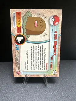 1999 Topps Pokemon TV Animation Series 1 Diglett #50 Blue Logo Non Holo - Image 2