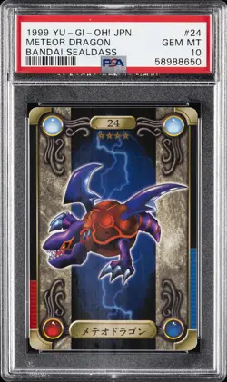1999 YU-GI-OH! JPN BANDAI SEALDASS #24 METEOR DRAGON PSA 10 - Image 1