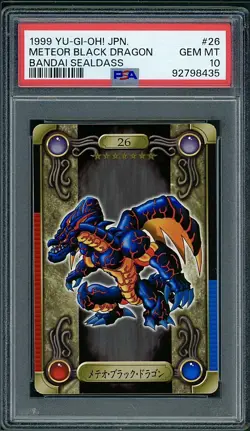 PSA 10 Meteor Black Dragon Japanese Sealdass No 26 Yugioh 1999 - Image 1