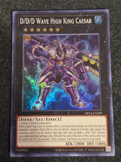 Yugioh D/D/D Wave High King Caesar OP24-EN009 Super Rare 1st Ed NM - Image 1