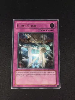 Yugioh Hero Medal STON-EN050 Ultimate Rare 1st Ed LP Enhanced Print - Image 1