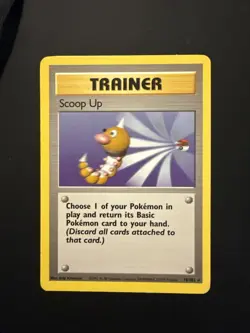 Pokemon TCG Base Set Scoop Up Trainer Rare Card 78/102 Unlimited LP - Image 1