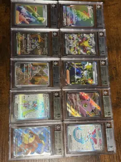 All Beckett Alt Art SAR/ Full Art English & Jpn 10x Pokemon Graded Card Lot #8 - Image 1