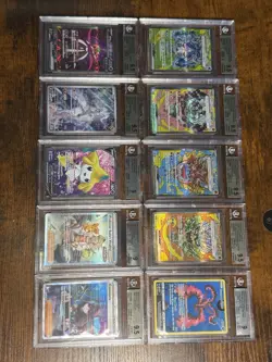 All Beckett Alt Art SAR/ Full Art English & Jpn 10x Pokemon Graded Card Lot #3 - Image 1