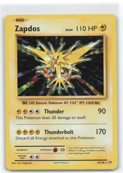 Zapdos 42/108 XY Evolutions NM Holo Foil Rare Pokemon Card - Image 1