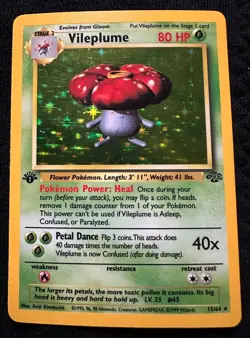 Vileplume - 15/64 - Pokemon Jungle 1st Edition Holo Rare Card WOTC NM-LP - Image 1