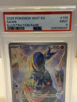 Sawk 130/086 Sv: White Flare Illustration Rare Holo Card PSA 9 - Image 2