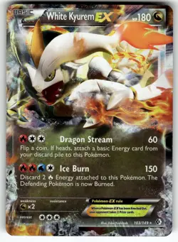 White Kyurem EX 101/113 Legendary Treasures HP Pokemon Card TCG - Image 1